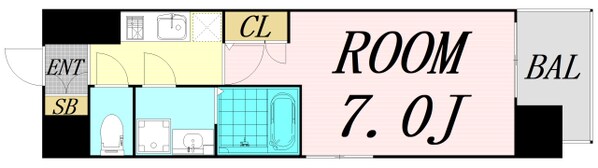 森ノ宮駅 徒歩7分 6階の物件間取画像